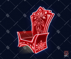 Светодиодная 3D-фигура Красный трон"