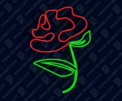 Светодиодная 2D-фигура Роза"
